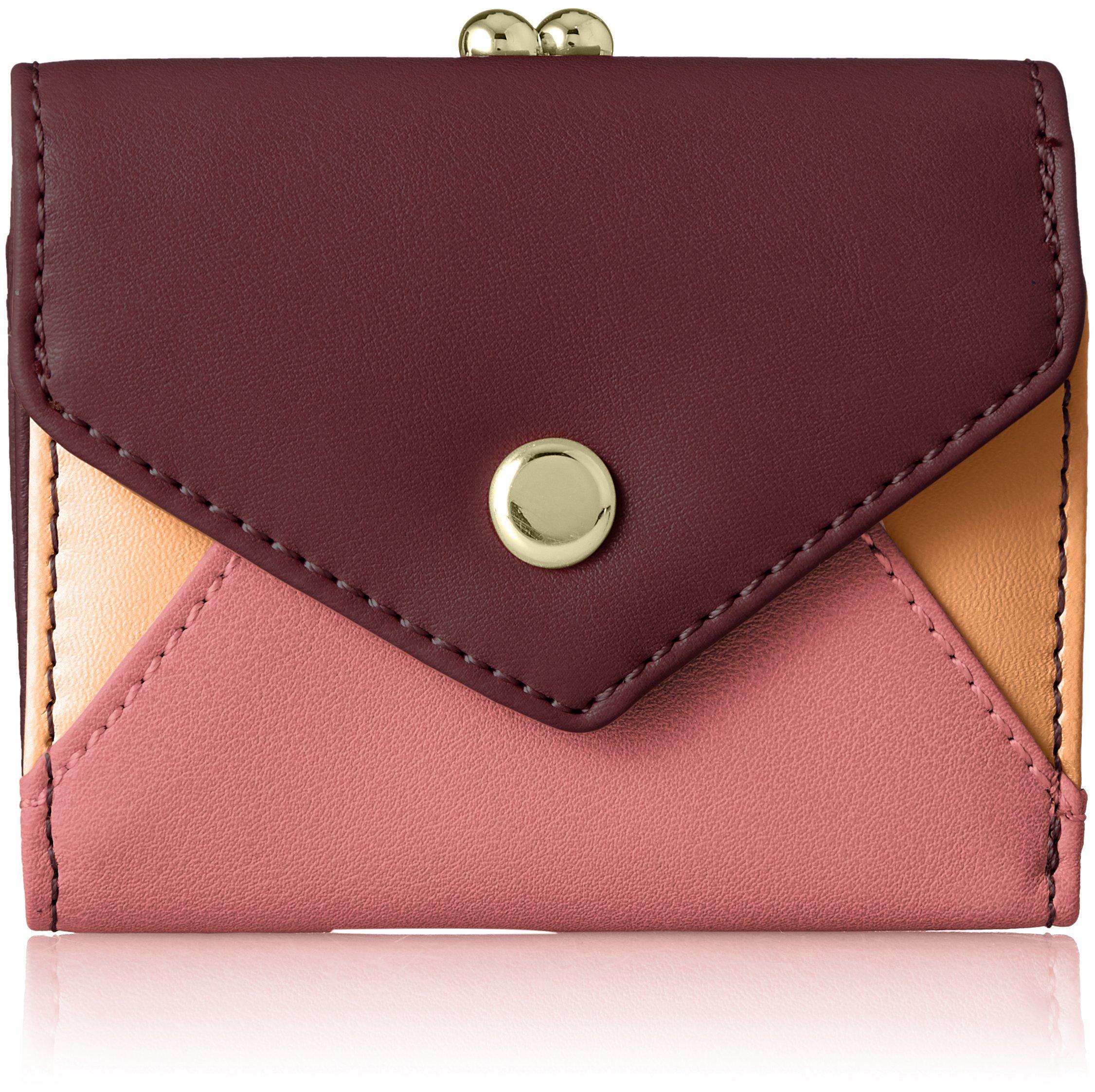 Folding 3 Clasp Mini WI Wine [Legato Largo] Wallet, Colors, PU, Tri-fold Wallet, LU-M0761 винный