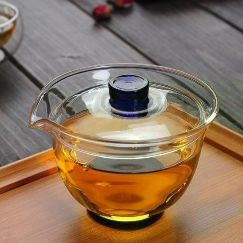 Creative Glass Gaiwan Tea Heat-resistant Proof High Temperature Kungfu Tea Set Cover Bowl Tea Bowl Household Teaware Accessories