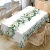 Spring Summer Eucalyptus Leaves Floral Tablecloth for Table Decor Watercolor Leaf Kitchen Dining Table Cloth Holiday Party Decor