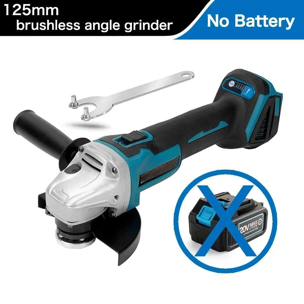 

125 мм бесщеточная угловая шлифовальная машина, аккумуляторная полировальная и шлифовальная машина, портативный режущий электроинструмент