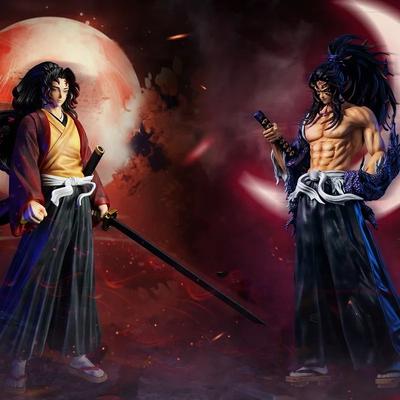 Anime Demon Slayer Kimetsu No Yaiba Figurina Giyuutarou Daki Kokushibo Tsugikuni Yoriichi Douma Inosuke Figurine de Acțiune Model Jucării