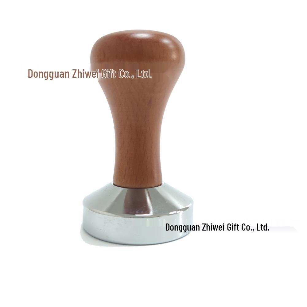 Beechwood Italian Coffee Tamper - Light Wood Handle, Available in 51/53/58mm