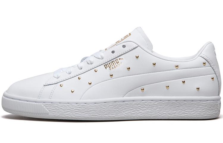 PUMA Basket Studs White Women s 369298-01 38