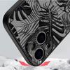 Palm Leaf Tree Black Leaves Phone Case for IPhone 16 15 14 11 Pro Max 13 12 Mini 7 8 14 15 16Plus SE X XS Matte Shockproof Cover