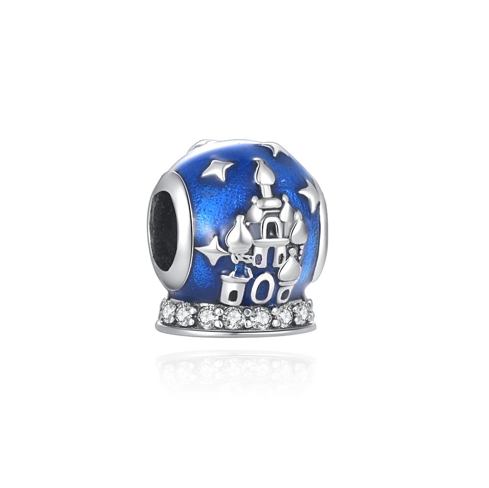 925 Silver Blue Starry Sky Rainbow Charm Pendant DIY Bracelet Jewelry Gift for Women Men Fashion Accessories