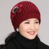 Hat Female Winter Old Man Warm Grandma Hat Autumn Winter Mother Hat Old Lady Plush Wool Hat