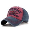 Four Seasons Men Baseball Cap Casual Distressed Washed Cotton Letter Embroidered Cap Bent Brim Dome Casual Sun Protection Hat