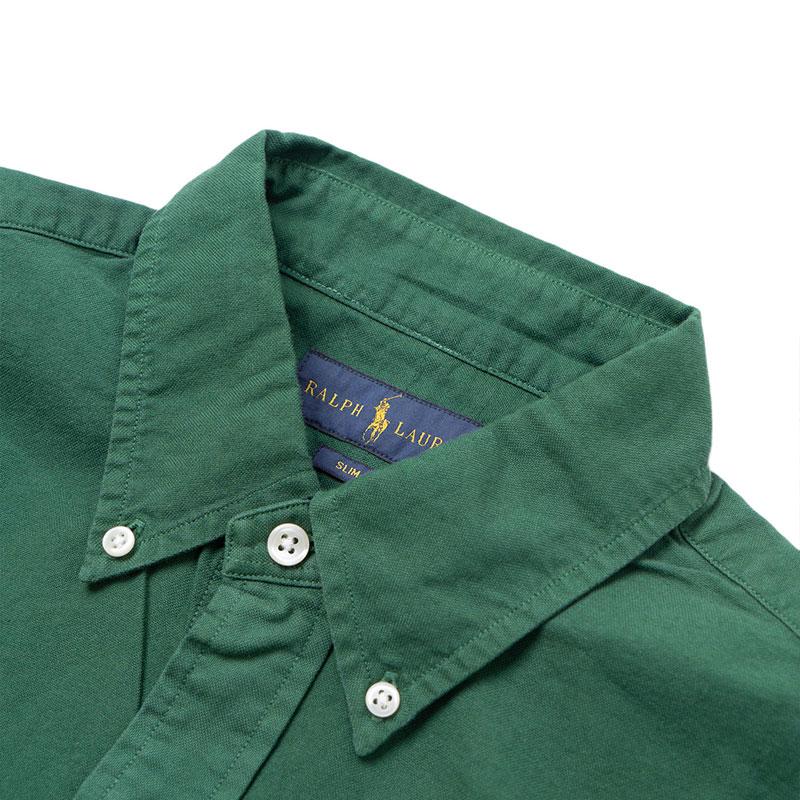 Polo Ralph Lauren SS24 Pony Logo Embroidered Cotton Washed Short Sleeve Shirt Men shirts Green 710755879-002