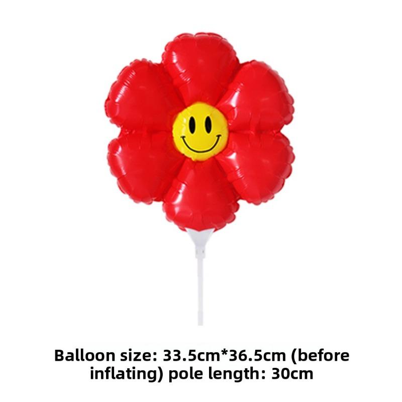 Flower Balloons, Daisies, Sunflowers, Smiling Face Balloons, Ground Promotion, Setting Up Stalls, Holding Balloons, Birthday Decorations, Photo Props