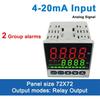 PID Temperaturregulator 4-20mA Ingång 4-20MA 0-10V SSR Reläutgång PID-regulator Digital display LED 72 * 72 LT712(Reläutgång 2 larm)