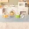 1Pc Transparent W/Cover Dessert Display Rack Miniature Cake Tray Dollhouse Kitchen Model Decor Toy Doll House Accessories