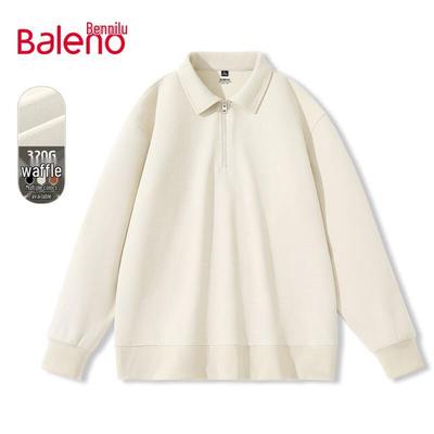 Baleno Herren Waffelstrick Polokragen Sweatshirt
