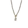 Alien-shaped Rice Grain Freshwater Pearl Necklace - Short Style with OT Snap Design - Collar Chain Necklace