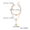 3Pcs/Set Pearl Starfish Shell Necklace For Women Bohemian Layered Beach Choker Jewelry Gift