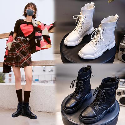 Martin Boots Women's 2025 New Autumn and Winter British Style Platform Socks Short Boots Children's Medium Tube Retro Leather Women's Shoes Tide