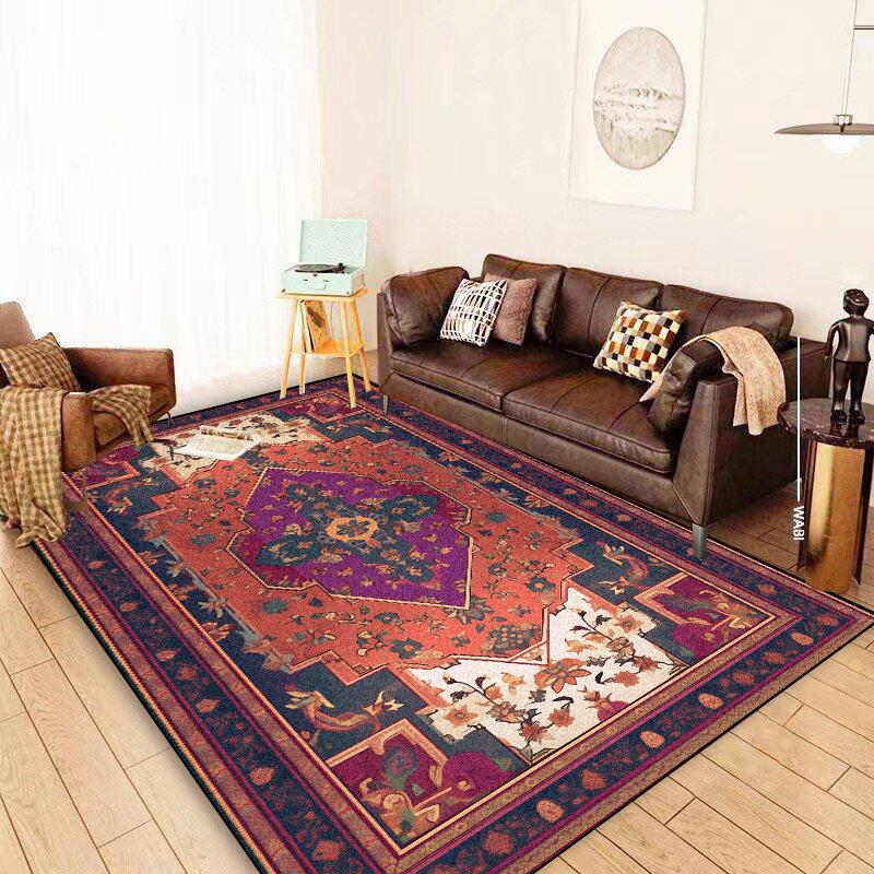 Persian Carpet Living Room Coffee Tables Easy Cleaning Large Rugs 200x300 Retro Decoration Sofa Rug Bedroom Non-slip Floor Mats