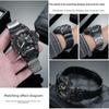 Light weight Titanium Strap For Casio GWG-B1000 3th Generation Big Mud King Modified metal watch band men's Bracelet accessories