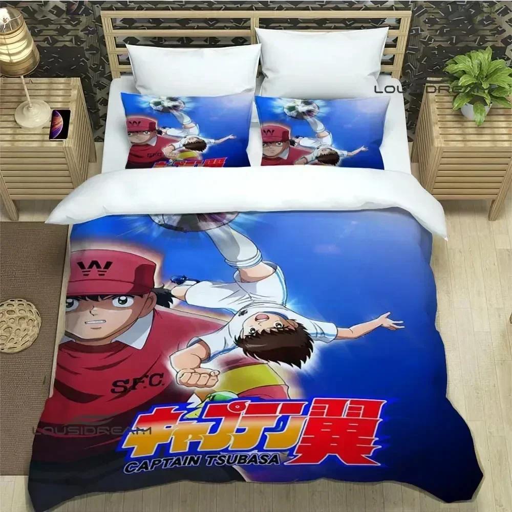 Luxury New 3D Print Captain Tsubasa Cartoon Bedding Sets exquisite bed supplies set duvet cover bed bedding set birthday gift