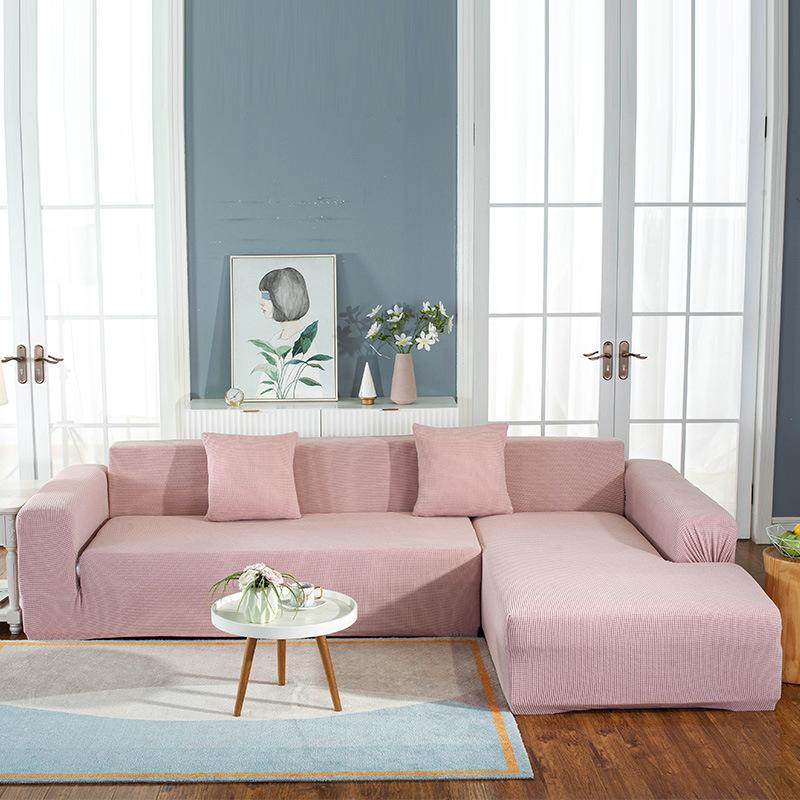 

Сплошной цвет, бархатный эластичный чехол для дивана, современный простой диван для гостиной, встроенный диван для домашних животных, подушка 90-140