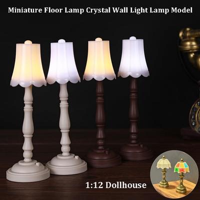 1:12 6 Styles Crystal Wall Light Lamp Model Mini Simulation Bedside Lamp Doll House Decor