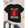 European Sizes Boys' Dinosaur Valentine's T-Shirt with "Sorry Ladies Mommy Is My Valentine" Slogan - Cute Dinosaur & Heart Print Casual Short S