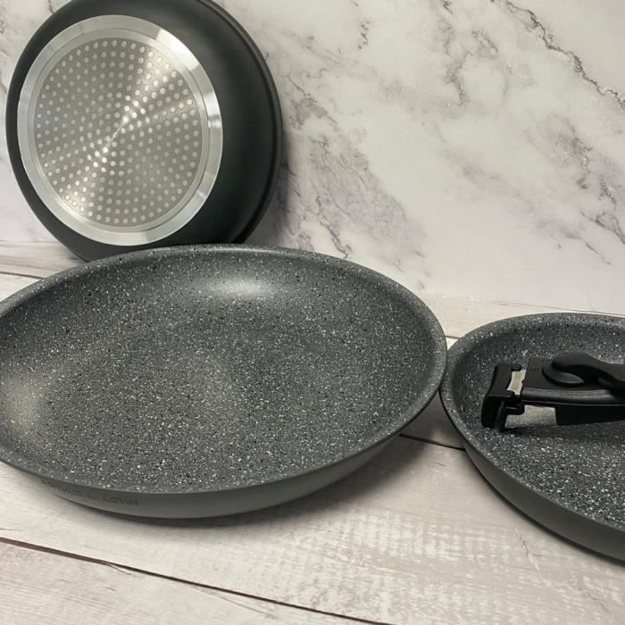 Tava Seti - Arthur Martin - AM130G - 20-24-28 cm - Çıkarılabilir Saplar - PFOA İçermeyen Yapışmaz