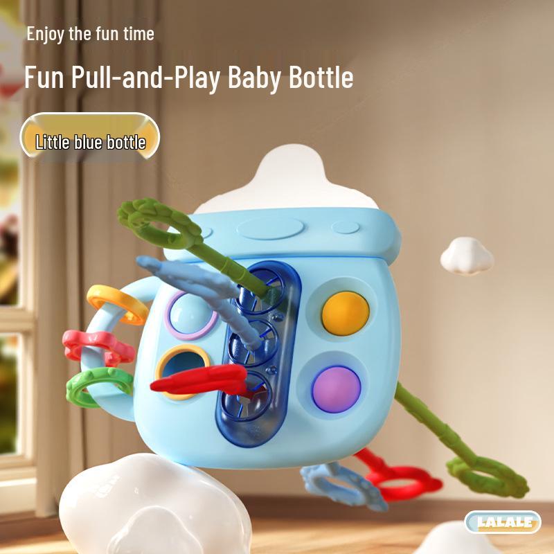 

Игрушка-лотерея для младенцев и малышей: Бутылочка для развития мелкой моторики, тяни-толкай, для младенцев 0-1 год, развивающая, 6 месяцев+