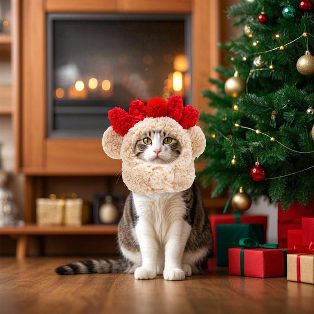 ChristmasPet Costume Set - Dog Santa & Christmas Tree Hat With Bib, Festive Holiday Outfit For Small Animal