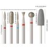 6 Pcs Diamond Milling Cutters For Manicure Carbide Nail Drill Bits Removing Dead Skin On The Edge Of The Nail Tool