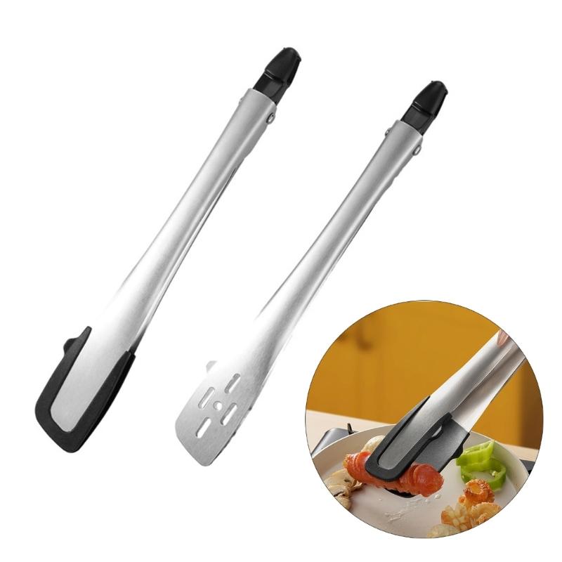 2 Piece Multipurpose Rustless steel Cooking Tongs Slip Polystyrene Grip Heatproof For Roasting Serving