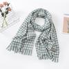 Women's Houndstooth Plaid Tassel Scarf