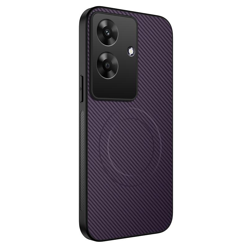 

New Carbon Fiber Exquisite Phone Case For Realme Note 60 60X 70T Silicone Bumper Shockproof Case For Realme Note 70T 4G NOTE 60X Realme Note 70T фиолетовый