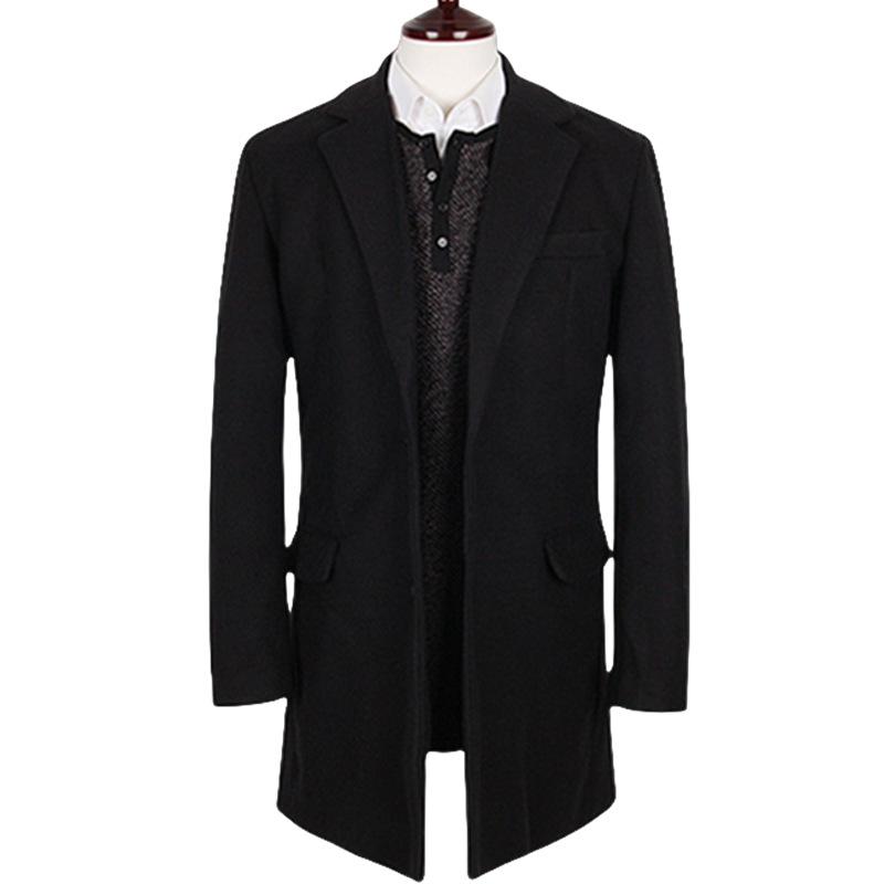 Autumn and Winter New Woolen Coat Men's Thickened Coat Japanese and Korean Woolen Suit