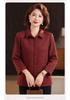 Autumn Lapel Shirt Jacket for Middle-Aged & Elderly Women - Loose Two-Piece Outerwear Set 