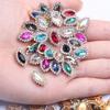 Large Double-Layer Multicolor Marquise Rhinestone Claw Bag for DIY Jewelry, Clothing, and Hair Accessories