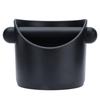 Oblique Black Coffee Knock Box Grounds Box Knock Bin for Coffee Shops Bars Family Kitchens