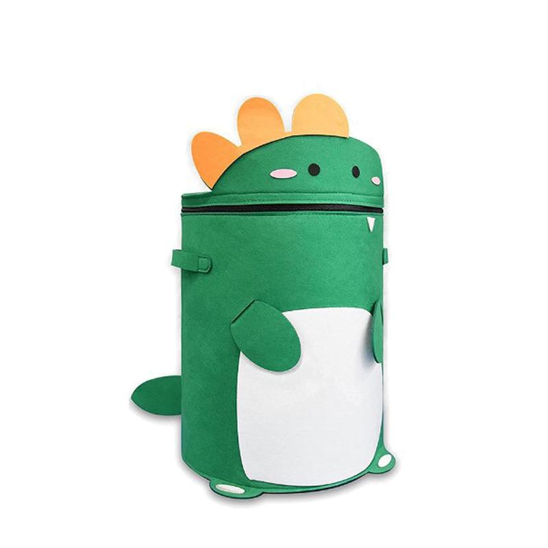 Toy Storage Bucket Large Capacity Storage Bucket with Lid Collapsible Storage Basket Cartoon Animal Storage Basket Home Supplies