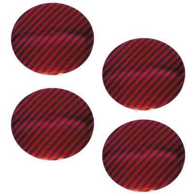 Negs-S Wheel Center Cap Seal, Wheel Center Cap Sticker, Red, 2.0 Inches (50 Mm)