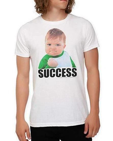 Hot Topic Mens Success Kid Meme Funny White Shirt New XS-3XL 4XL