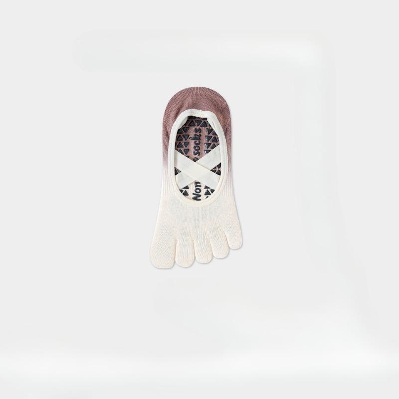 Ladies Spring Summer Gradient Cross Strap Exercise Chamber Dance Pilates Fitness Yoga Exercise Socks
