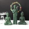 Buddha Statue Candle Resin Mold 3D Buddha Aromatherapy Candle Silicone Mould DIY Gypsum Crafts Making Decorations