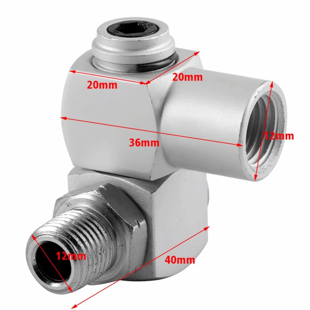 4Pcs 360 Degree Rotation Pneumatic Rotary Joint Aluminum Oxidation 4PCS Per Pack Universal Swivel Connector Natural Finish