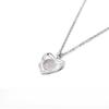 Irregular Love White Jade Marrow Necklace Heart Shaped Collar Chain Lava Texture Neckchain