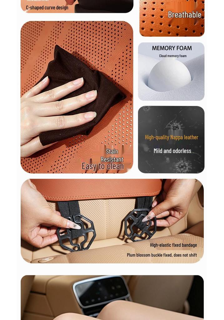 High-Grade Breathable Car Seat Cushion with Extended Leg Support