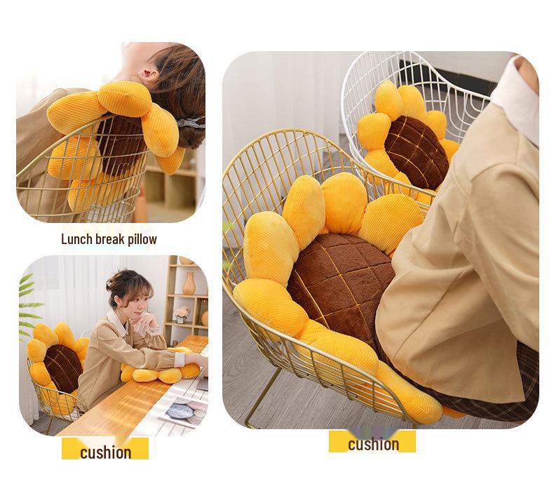 Sunflower Sofa Pillow: Plush Toy, Car Seat Cushion, Photo Prop, Birthday Gift