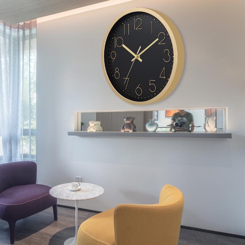 12 Inch 30CM Silent Wall Clock, Creative and Fashionable, Three-dimensional Digital Minimalist Clock for Home Living Room