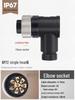 M12 Waterproof Sensor Connector: Male & Female Aviation Plug, 34-Pin, 5-Hole, 8P, Straight & Elbow, Three-Core Socket.