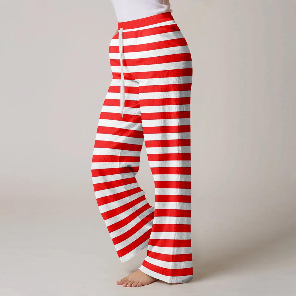 Anime Pajama Pants Sleepwear Casual Drawstring Elastic Waist Pants Comfy Straight Yoga Loose Trousers
