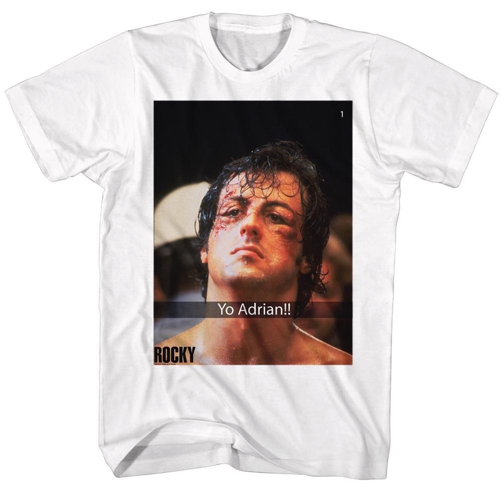 Rocky Balboa T-Shirt New YO ADRIAN BOXING 100% White Cotton in SIZES SM5XL Unisex T-Shirt XXL
