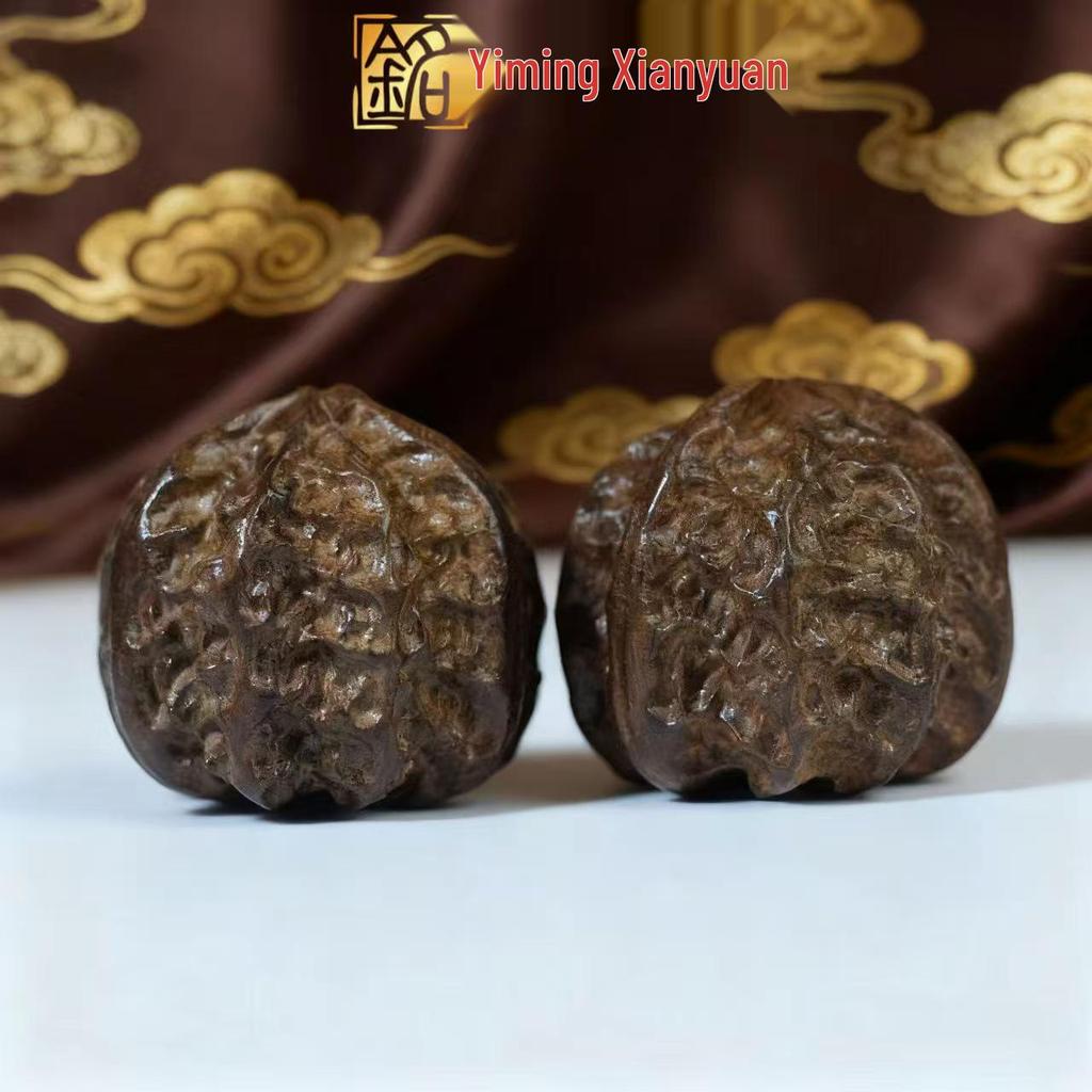 Walnut Wood Carved Handballs for Men - Literary Play Handheld Pieces